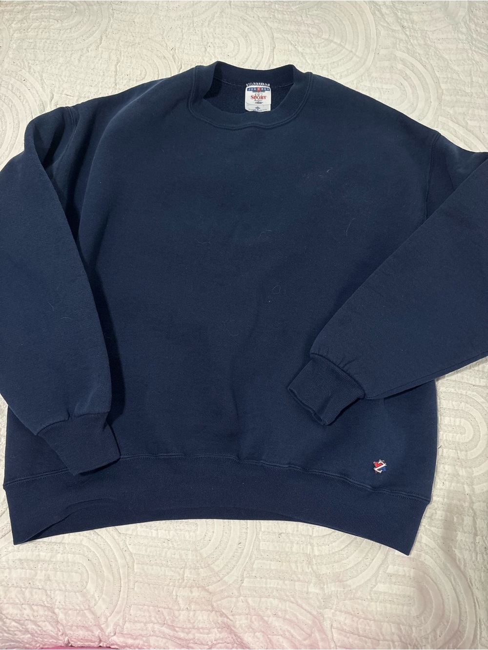 Jerzees Navy Crewneck Sweatshirt